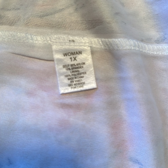 Roz & Ali Lace Overlay Top Size 1X NWOT - Picture 15 of 15